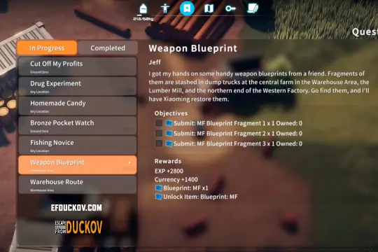 Weapon Blueprint - Escape from Duckov Quest Guide
